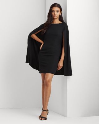 black dress with cape